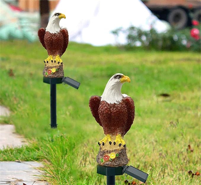 Outdoor Solar Lights, Eagle Solar Lights Outdoor Waterproof Eagle Decoration - Image 2