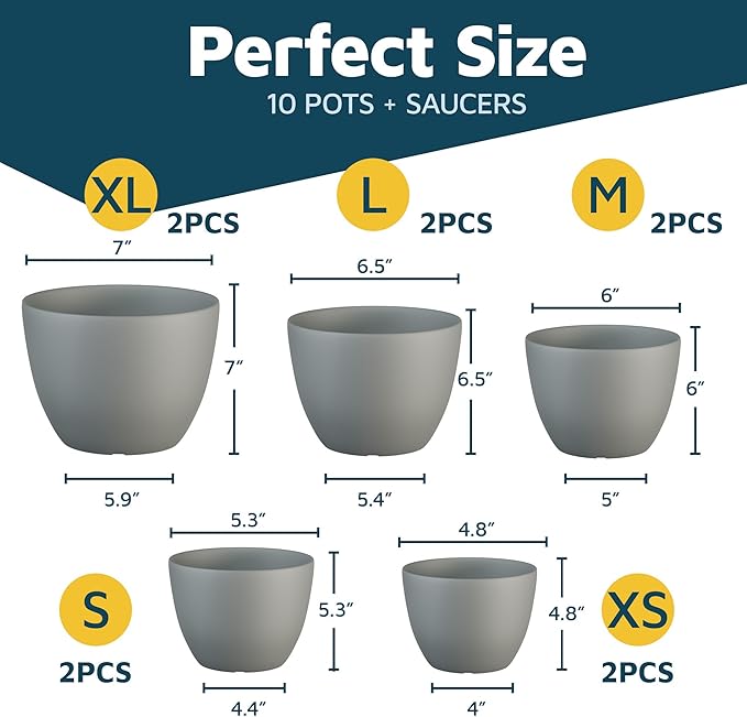 Planter Pots with Drainage Holes - Image 2