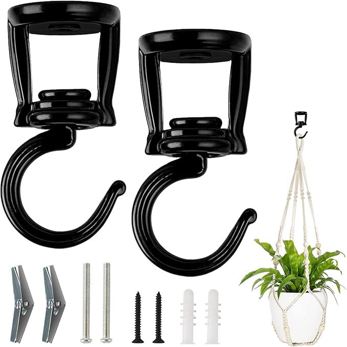 Mkono Ceiling Hooks for Hanging Plants, Heavy Duty Metal Plant Hanger for Drop by Mkono