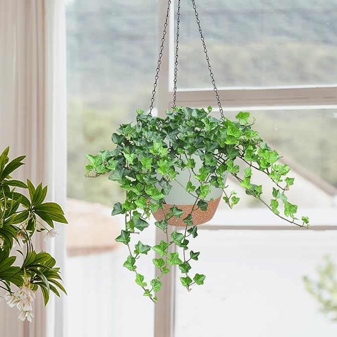 10/9/8 Inch Hanging Planter for Indoor Outdoor Plants, 3 Pack Self-Watering - Image 6