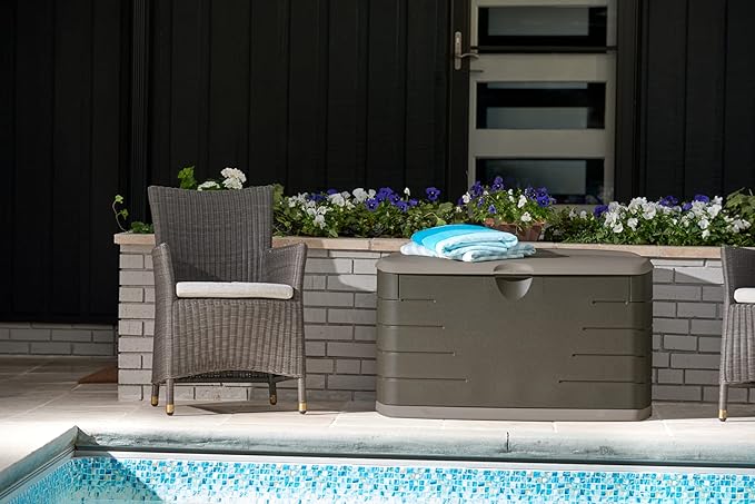 Rubbermaid Medium Resin Outdoor Storage Deck Box, Weather Resistant, Deck - Image 8