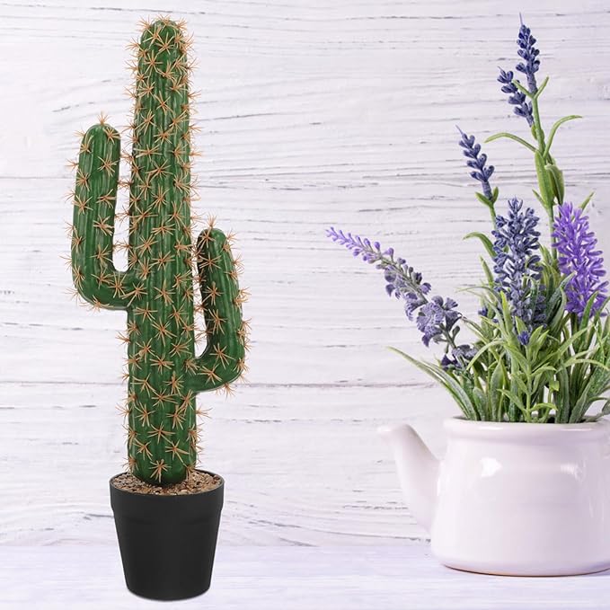 ABOOFAN Artificial Saguaro Cactus in Pot Faux Succulent Plant 20.86In Large - Image 9