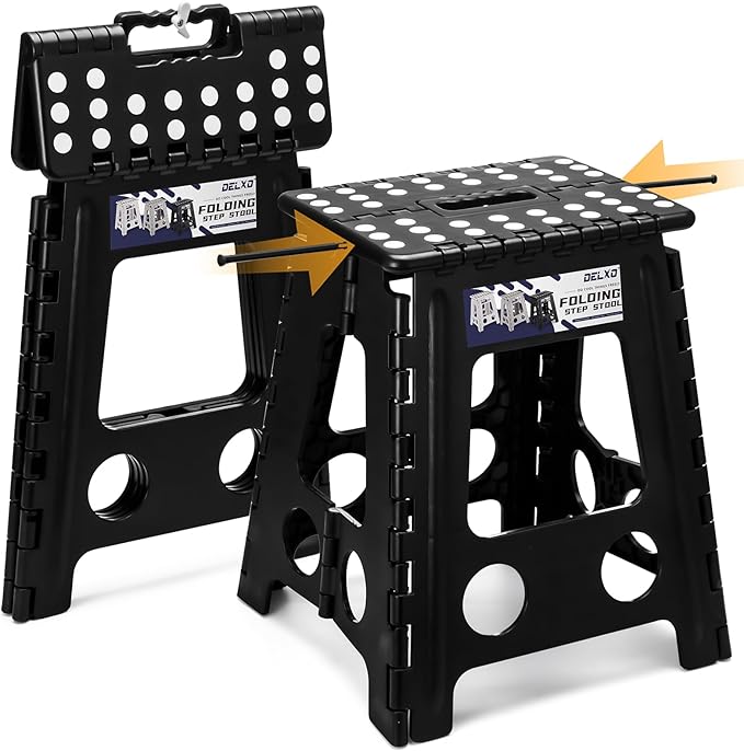 Delxo 16 Inch Folding Step Stool, Foldable Stool by Delxo