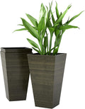 Outsunny Tall Planter for Outdoor Plants Set of 3, 28 Inch Taper Planter by Outsunny