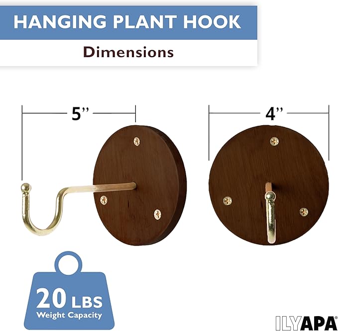 Ilyapa 3 Pack Metal Wall Plant Hangers - Image 2