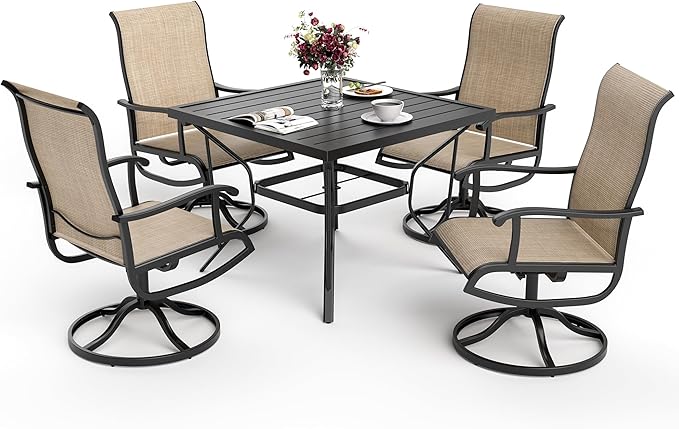 Pamapic Textilene Outdoor Dining Chair 1 Piece by Pamapic