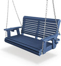 HDPE Porch Swing with 18/8 Stainless Steel Bolts, Ergonomic Design, Ultra by FortuneCandy