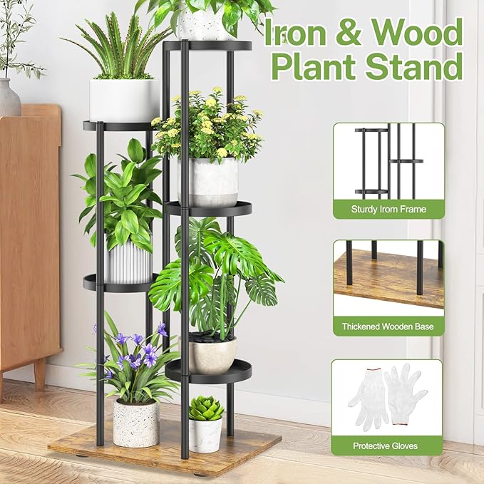 iDavosic.ly 5 Tier Plant Stand Indoor Outdoor, Tiered Corner Multiple Flower - Image 4