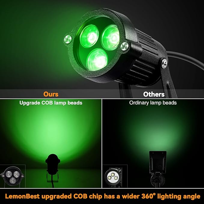 LemonBest Outdoor Water-Resistant LED Lawn Garden Landscape Lamp Wall Yard Path - Image 4