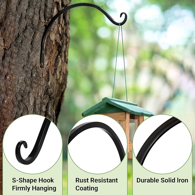 Mkono 4 Pack 8 Inch Plant Hangers Hanging Plant Bracket Wall Post Hooks Indoor - Image 5