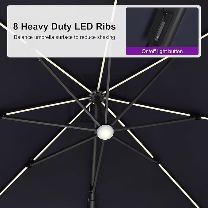 PURPLE LEAF 10 Feet Patio Umbrella - Image 5