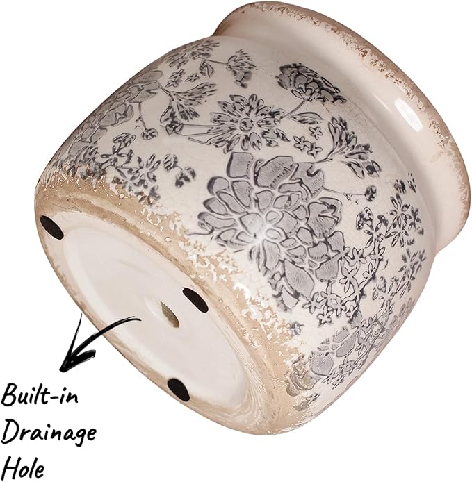 Modern Farmhouse Ceramic Planter - Image 4