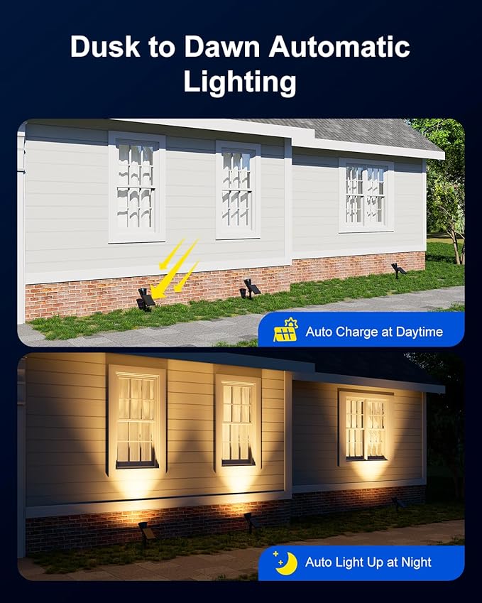 2 Pack Solar Spotlights Outdoor Waterproof - Image 8