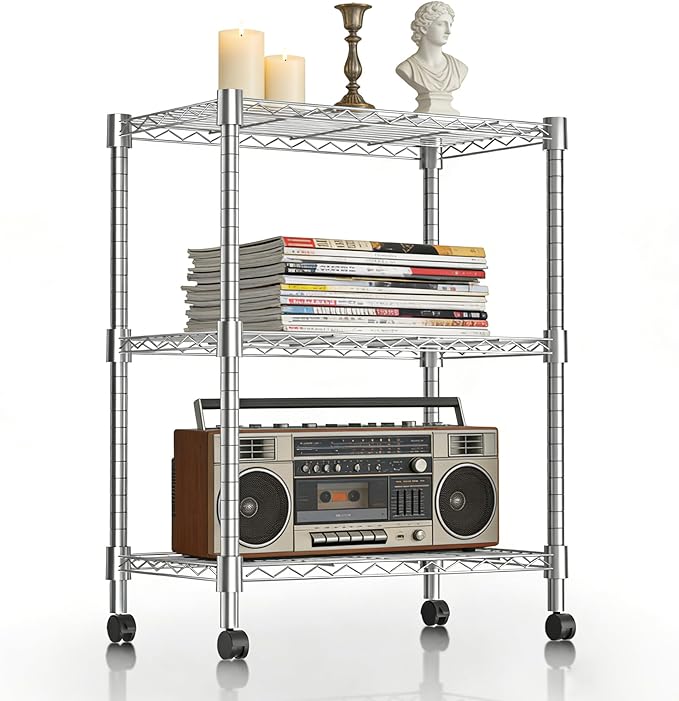 Xcity Storage Shelves, 3 Tier Heavy Duty Metal Shelving Unit - Image 8