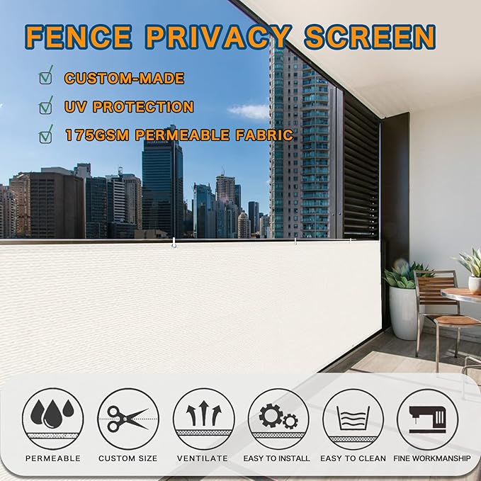 LOVE STORY Balcony Privacy Screen, UV Protection and Weather-Resistant - Image 5