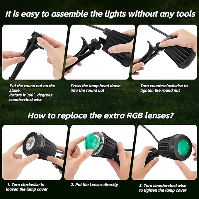 Spotlight Outdoor – 120V Plug-in, 2700K Warm White LED Landscape Spot Lights - Image 9