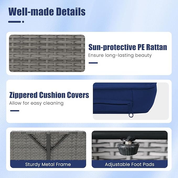 Tangkula Patio Rattan Daybed - Image 9