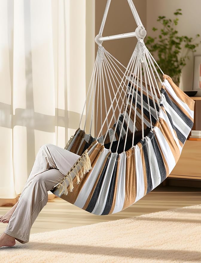 Chihee Hammock Chair Hanging Swing Max 500 Lbs 2 Cushions Included Metal - Image 2