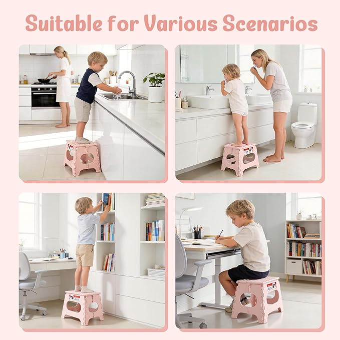 ACSTEP Folding Step Stool 11 Inch, Sturdy Plastic Foldable Step Stool - Image 2