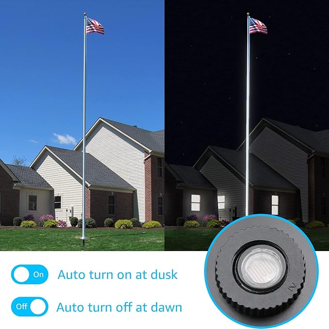 SUNVIE 30W Spot Lights Outdoor 120V Dusk to Dawn Outdoor LED Spotlight Plug in - Image 3