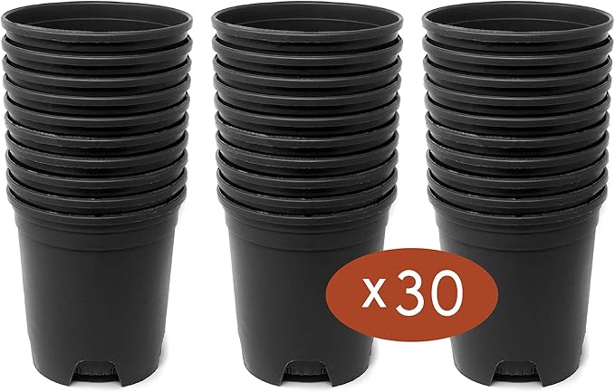 Wholesale Bulk Nursery Pot Black Plastic Planters 30-Pack 1 Gallon Pots - Image 2