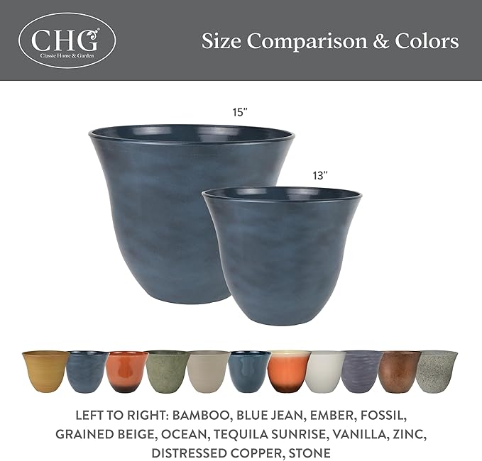 Classic Home and Garden Honeysuckle Resin Planters - Image 6