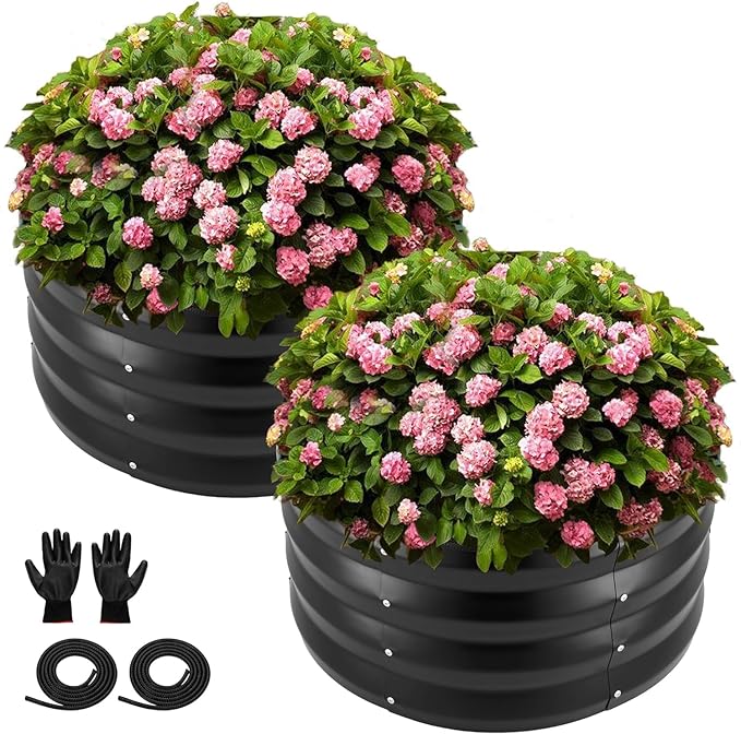 ZXZYHFTY Round Galvanized Raised Garden Bed kit, Round Large Metal Raised - Image 9