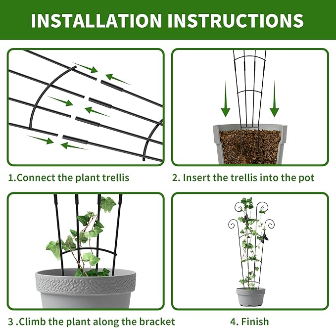 4 Pack 30 InchTaller Plant Trellis - Image 5