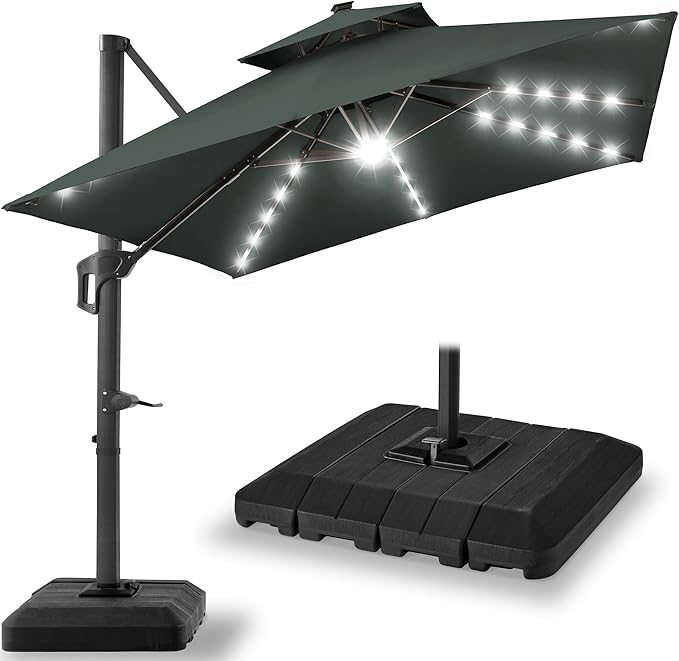 Best Choice Products 10x10ft Cantilever Patio Umbrella w/Base Included by BestChoiceProducts