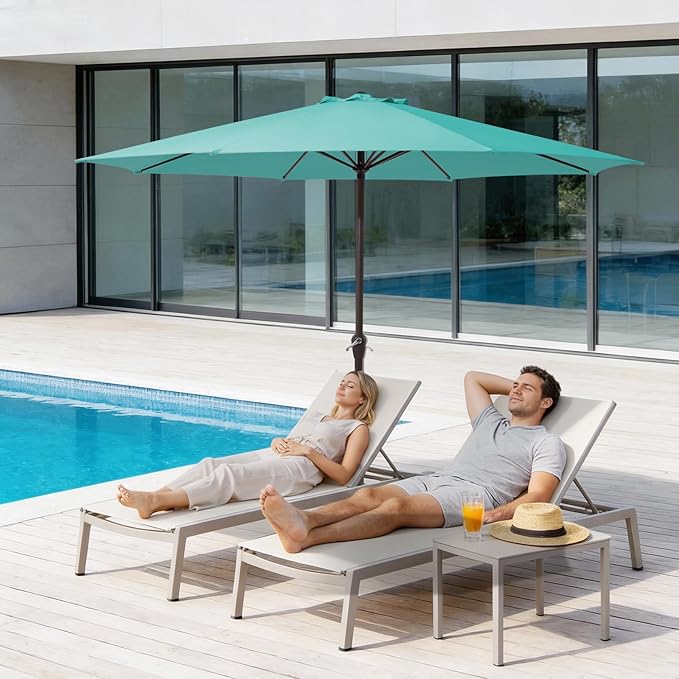 MEWAY 12ft Patio Umbrella Outdoor Table Umbrellas - Image 3