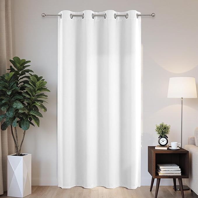 Joydeco Blackout Patio Sliding Door Curtains 108 Inches Long, Grommet Privacy by JOYDECO