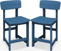 SERWALL Outdoor Bar Stools Set of 2, All Weather HDPE 25" Counter Height Bar by SERWALL