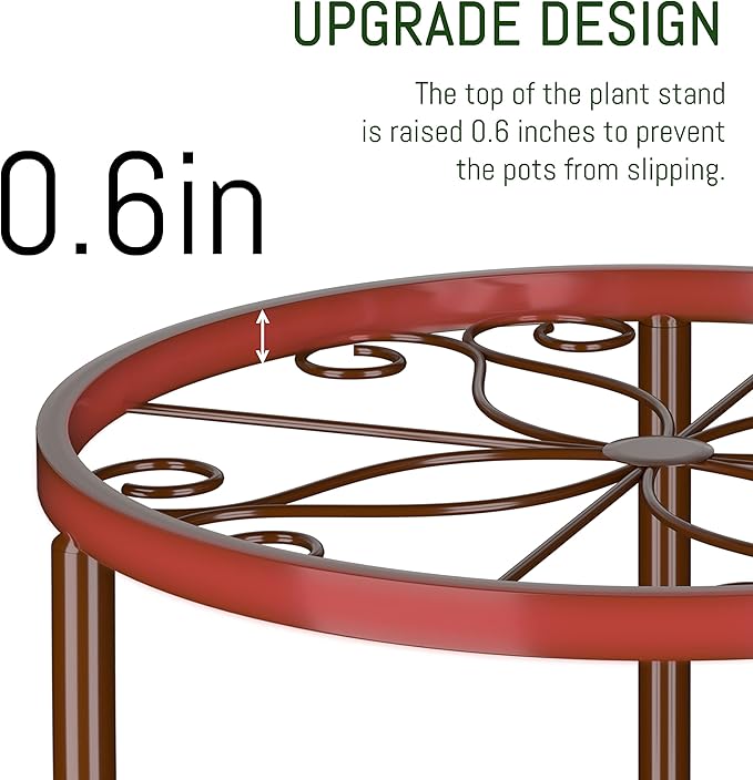5-Pack Decent Metal Plant Stands, Heavy Duty Flower Pot Stands - Image 3