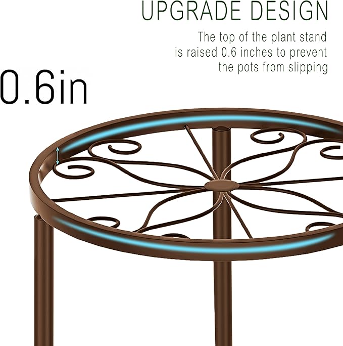 CADANI 5-Pack Metal Plant Stands - Image 4