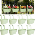 Balcony Hanging Planters Flower Pots, Fence Pot Hanging Plant Holders by JOYFERNAL