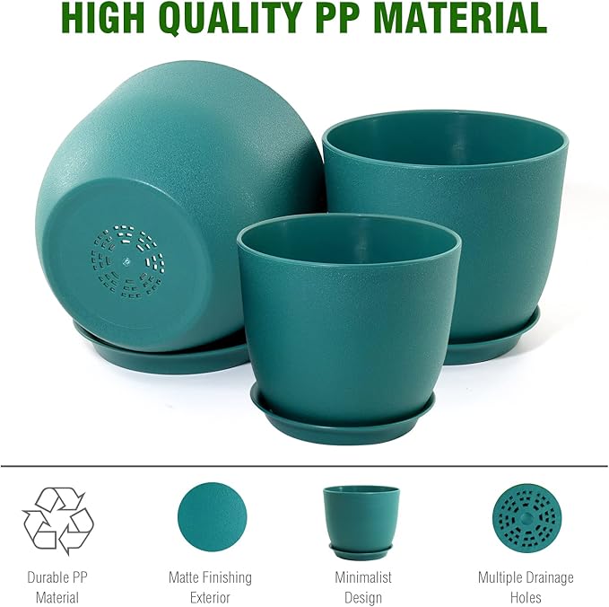 Flower Pots 10/9/8 inch, Plant Pots - Image 4