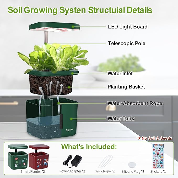 2-Pack Indoor Planting System Smart Soil Growing Kit - Image 3
