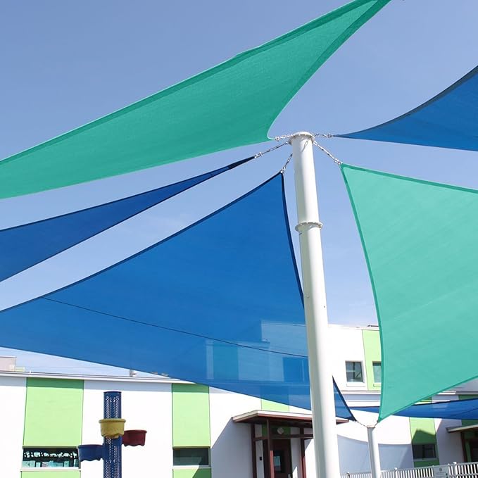 E&K Sunrise 8' x 8' x 8' Sun Shade Sail Triangle Canopy Shade Cover UV Block - Image 8