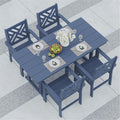 5-Piece Outdoor Dining Set, HDPE All-Weather Patio Table and Chairs Set by BIVODA