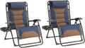 Zero Gravity Chair Set of 2 Oversized Padded Recliner by Unknown