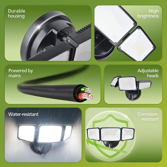 Philips 72W 7400LM LED Flood Lights Outdoor, Switch Controlled Aluminum - Image 2