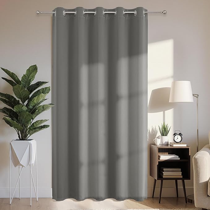 Joydeco Blackout Patio Sliding Door Curtains 84 Inches Long, Grommet Privacy by JOYDECO