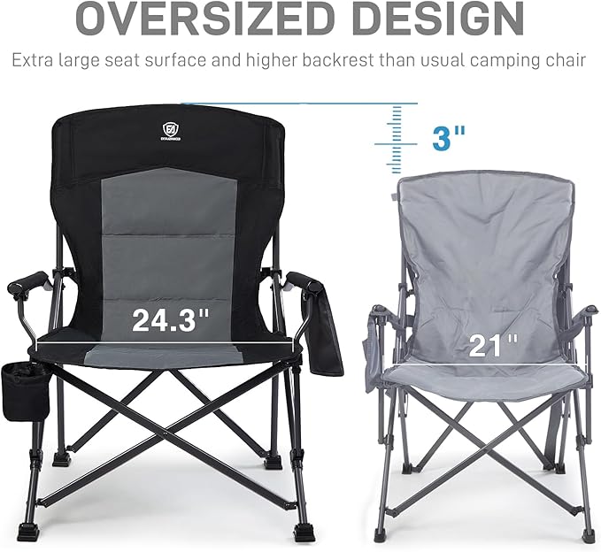 EVER ADVANCED Oversized Folding Camping Chair - Image 5