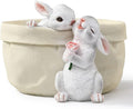 Rabbit Flower Pot Succulent Planter Garden Pots, Bunny Decorative Flower Pot by WONDHOME