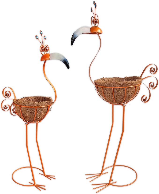Metal Toucan Planter with Basket - Image 8
