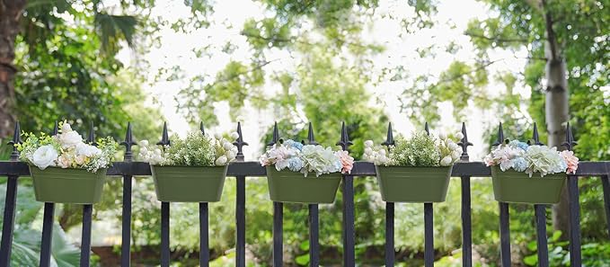 Dahey 10.5 Inch Metal Iron Hanging Flower Pots - Image 5
