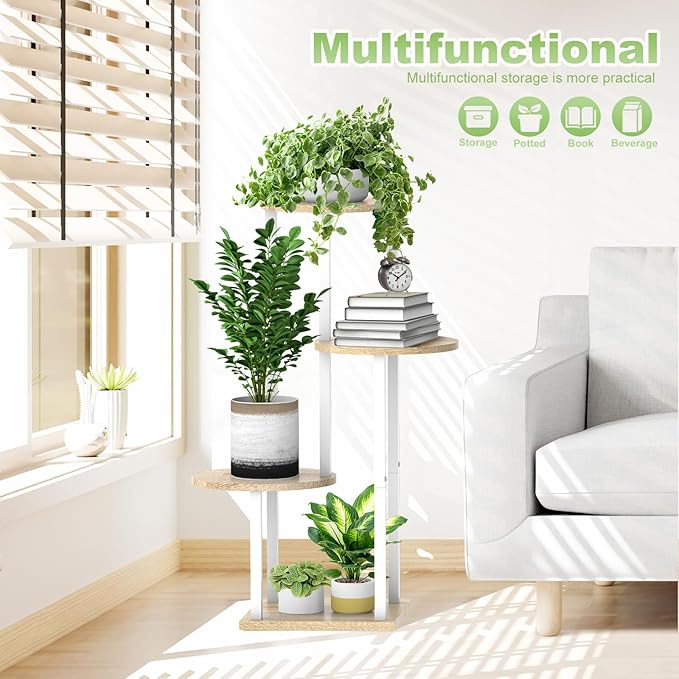 Plant Stand Indoor, 4 Tier Thickened Metal Corner Plant Shelf - Image 6