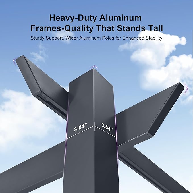 PURPLE LEAF 10' x 13' Aluminum Outdoor Pergola Wind-Resistant Retractable - Image 6