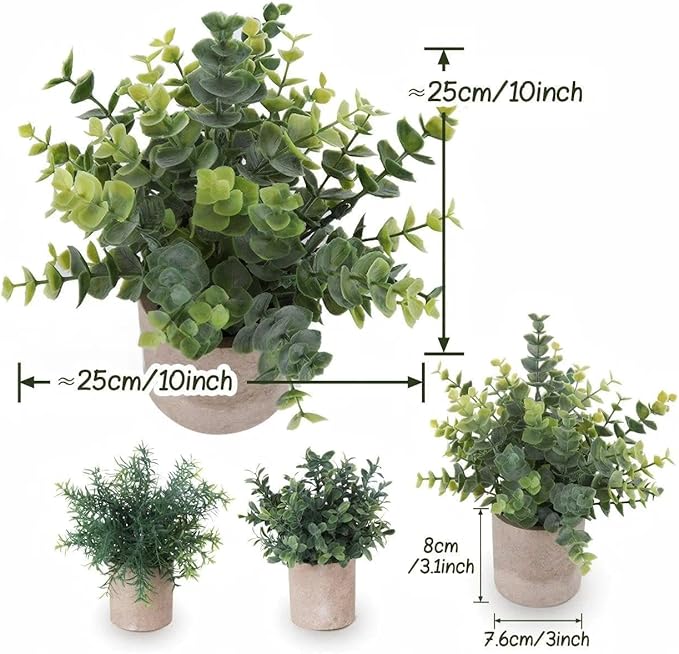Lemonfilter Small Fake Plants, Fake Potted Plant - Image 2