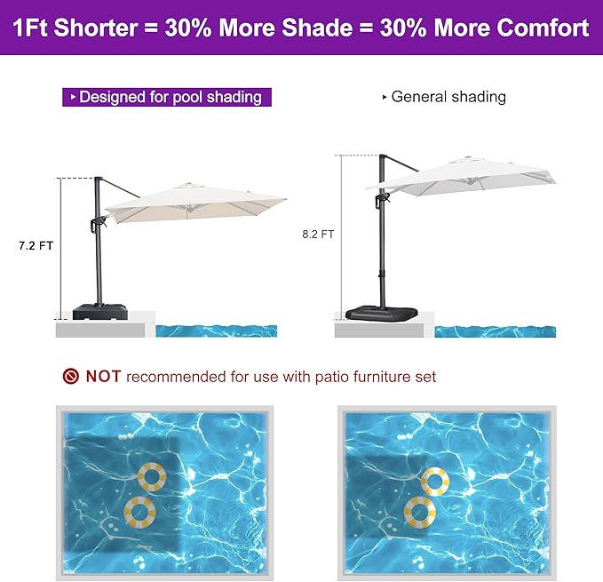 PURPLE LEAF 8' X 8' Patio Umbrella - Image 2